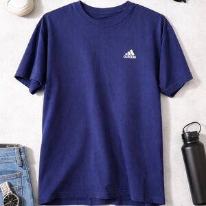 Adidas Navy Blue Short Sleeve Logo Tee XL